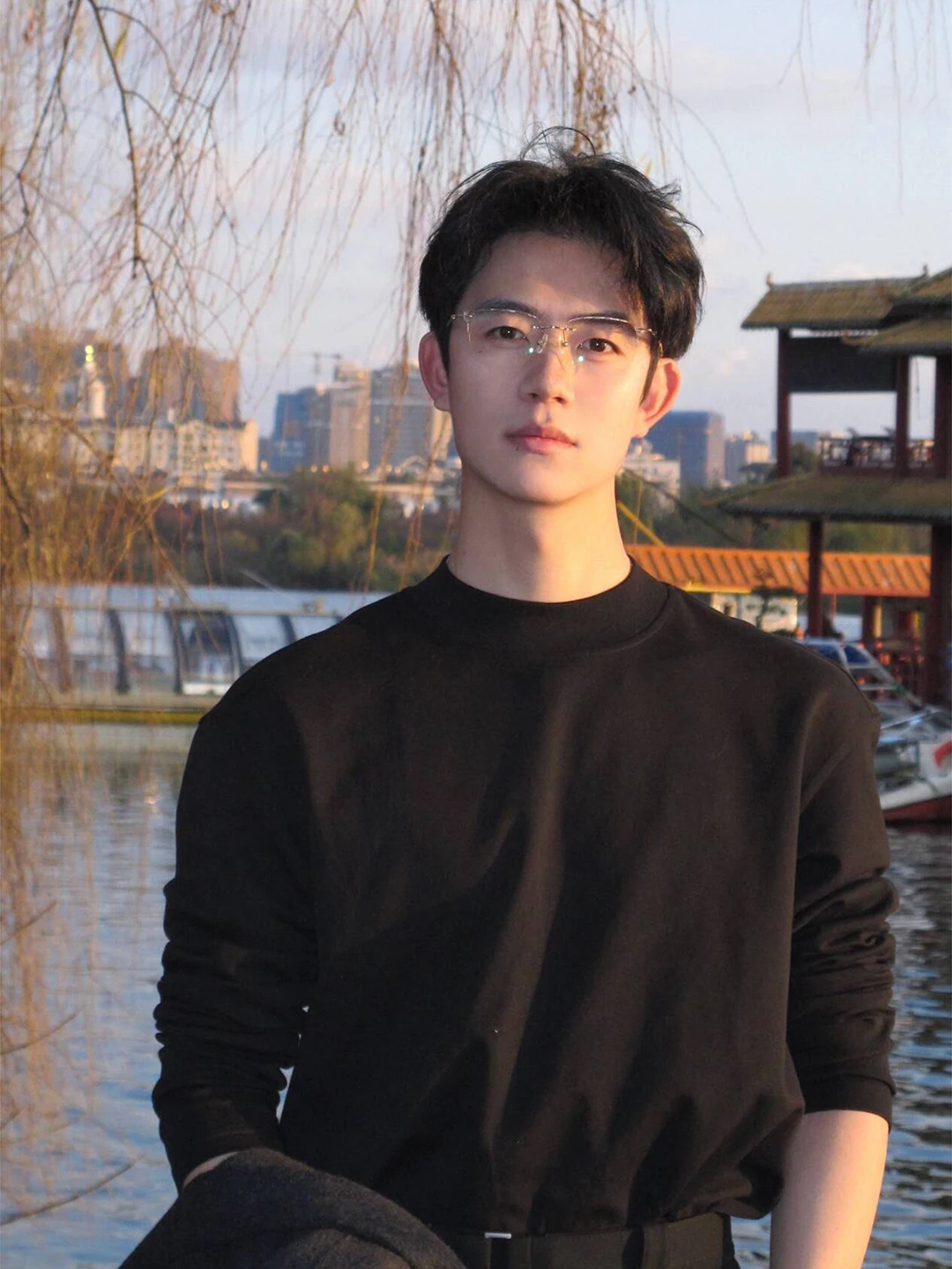 

Bla f-High Collar Men's Knitwear Winter Dring Innerwear Mature Steady Base irt Cleanfit Loose Long Sve round Ne