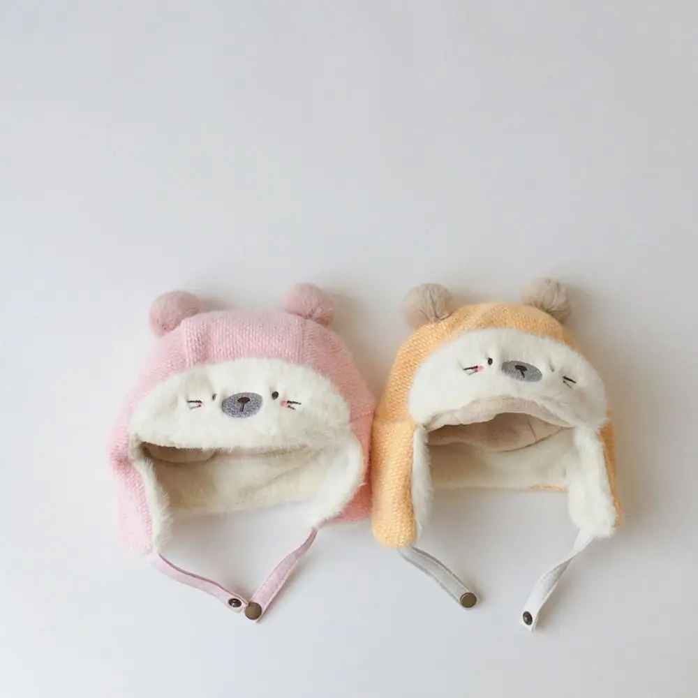 

Fashion Thickned Baby Ear Protection Caps Windproof Cold-proof Earmuffs Hat Soft Pullover Hat Winter
