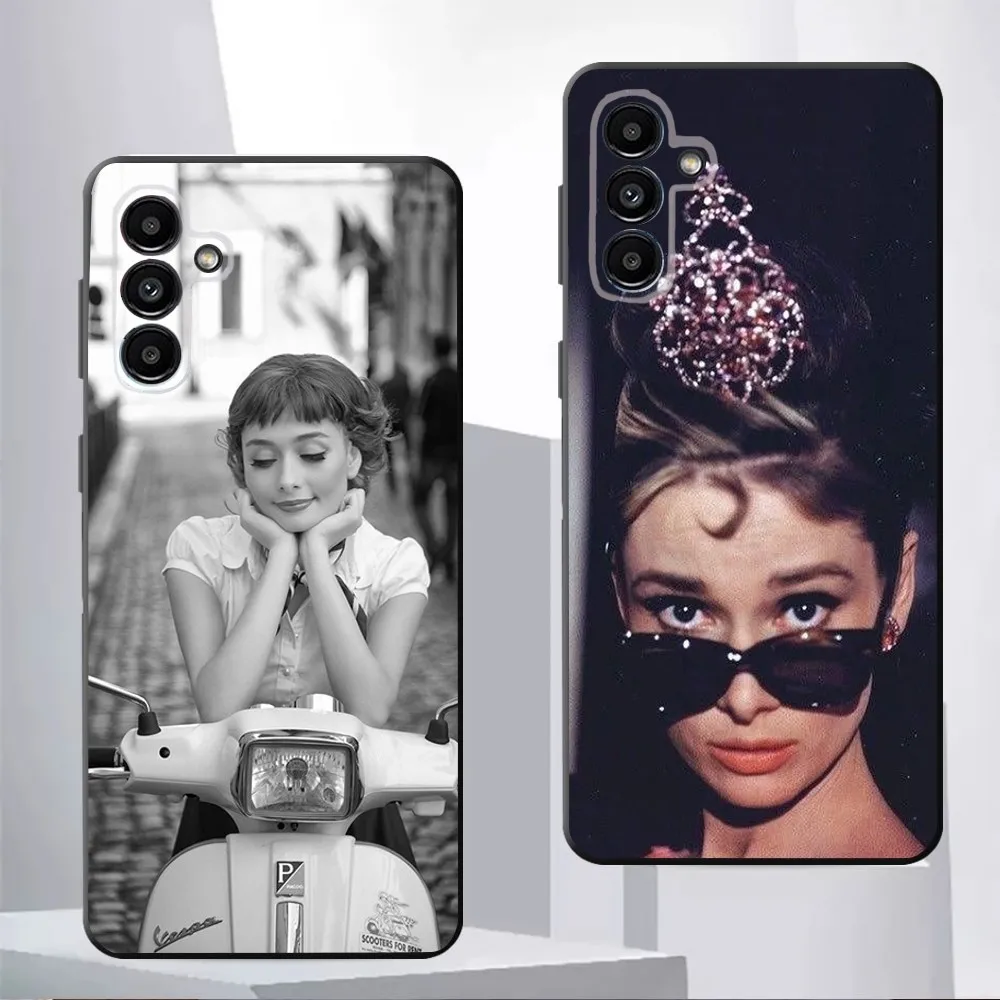 A-Audrey Hepburn   Phone Case For Samsung Galaxy A13,21s,22,31,32,52,53,71,80,91 Black Soft Cover