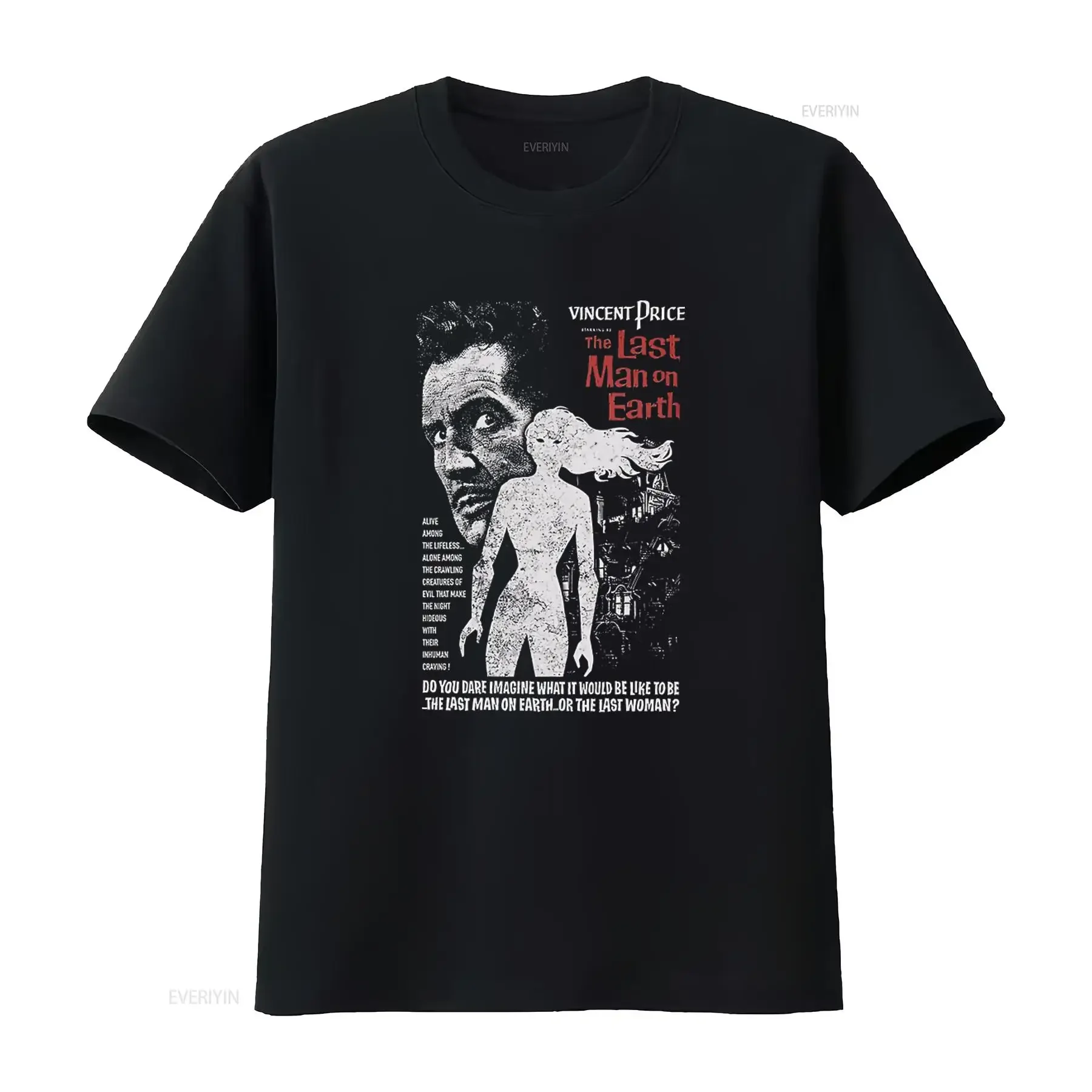 Vincent Price The Last Man On Earth Movie Poster T Shirt X Large vintage Washed Soft Stretched Versatile homme Comfortable
