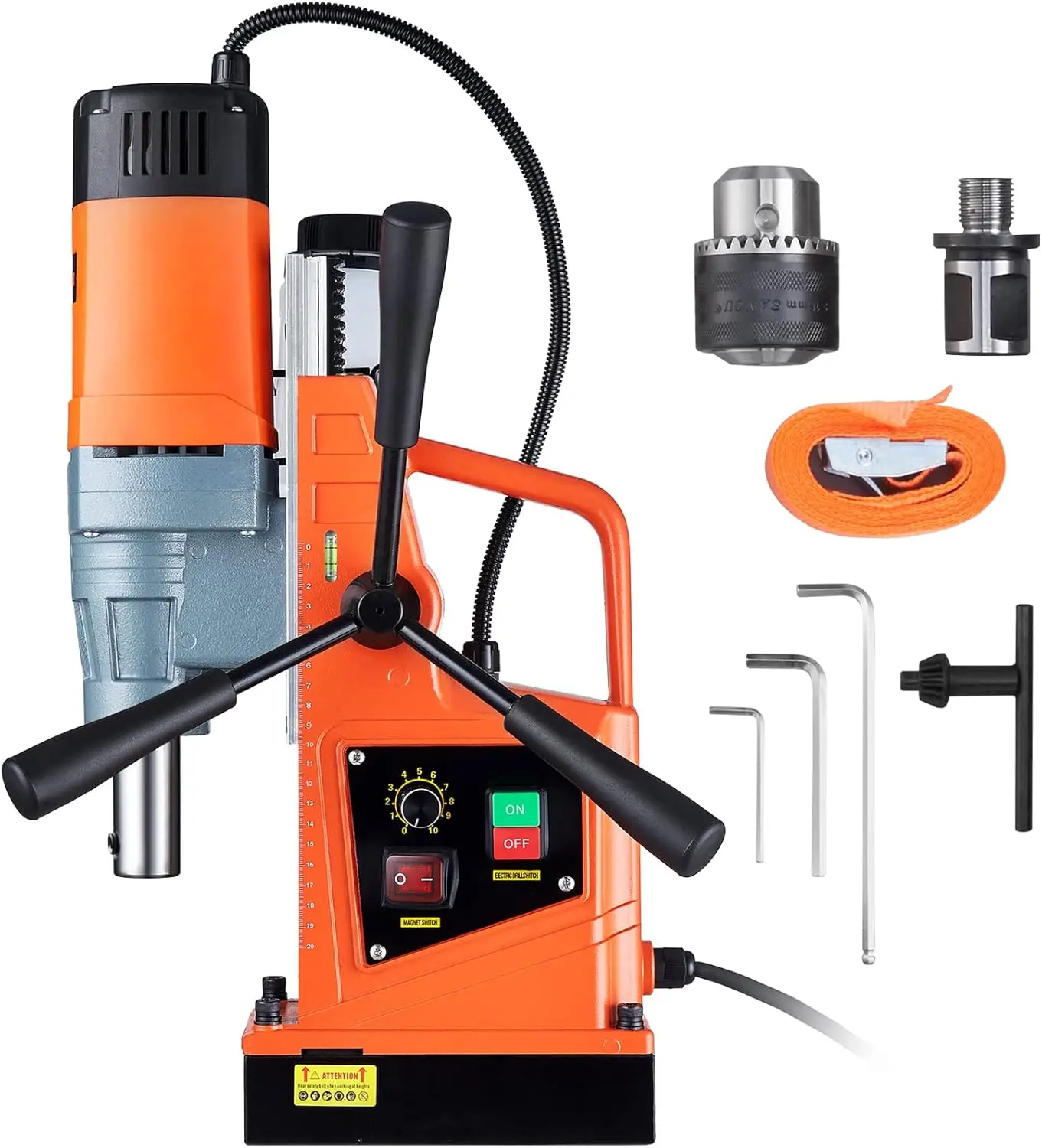 

Mag Drill Press 1550W 2" Boring Diameter 2922lbf Power Magnetic Drill 500 PRM 10-Speed Electric Drilling Machine