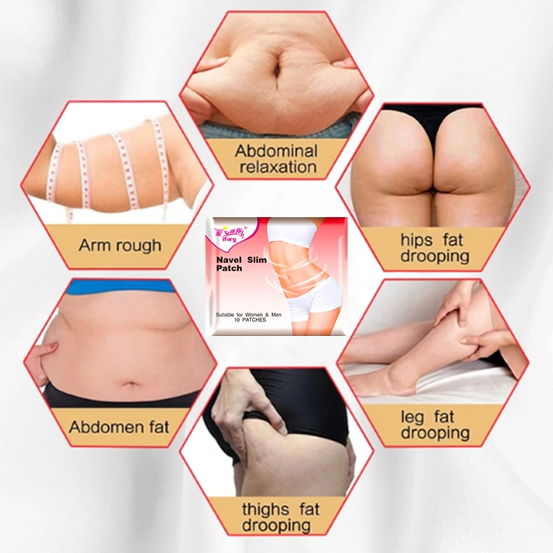 Ifory 20 Pieces/2 Bags Fat Burner Weight Loss Patch Slimming Navel Stick Natural Slimming Diet Products Body Slim Cream