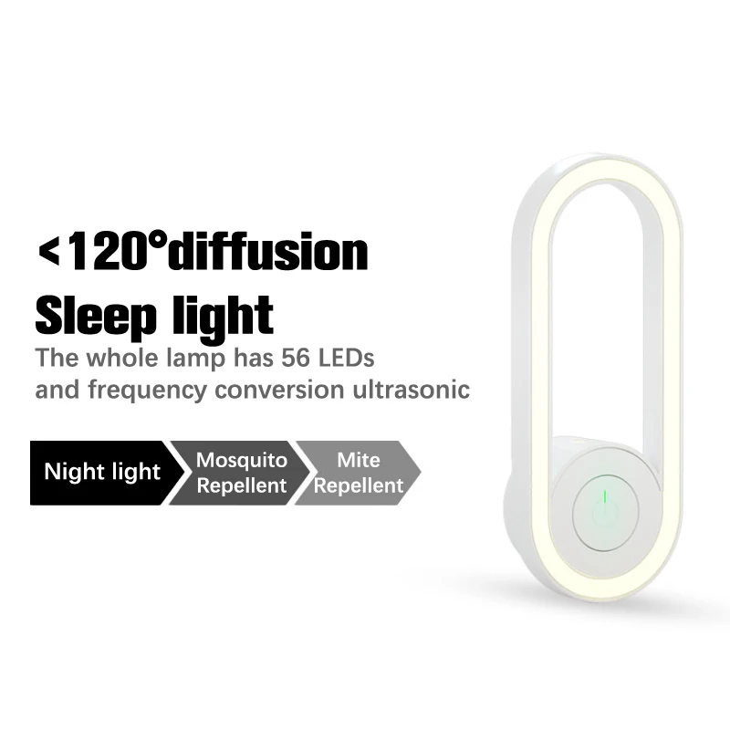 Ultrasonic Mosquitoes Repeller Led Night Light Bugs Killers Outdoor Indoor Electric Night Lamp Fly Trap Bugs Capture Killers