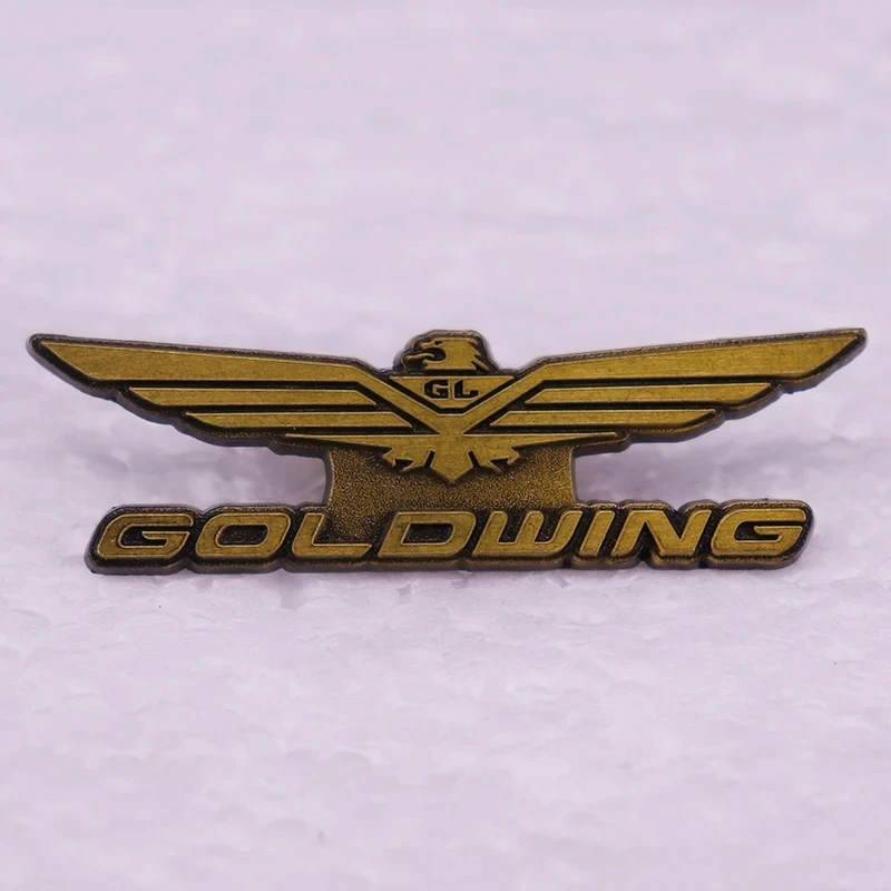 Japan Motorcycle Goldwing Eagle Logo Metal Brooch Badge Fashion Jewellery Biker Backpack Accessory Gifts