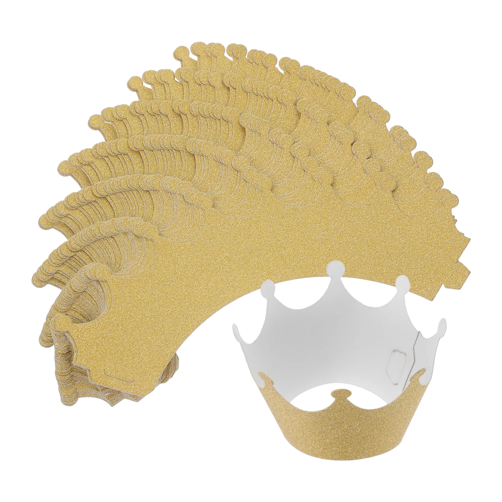 

36Pcs Glitter Crown Paper Cupcake Liners Elegant Gold Baking Wrappers Wedding Birthday Party Decorative Muffin Cups