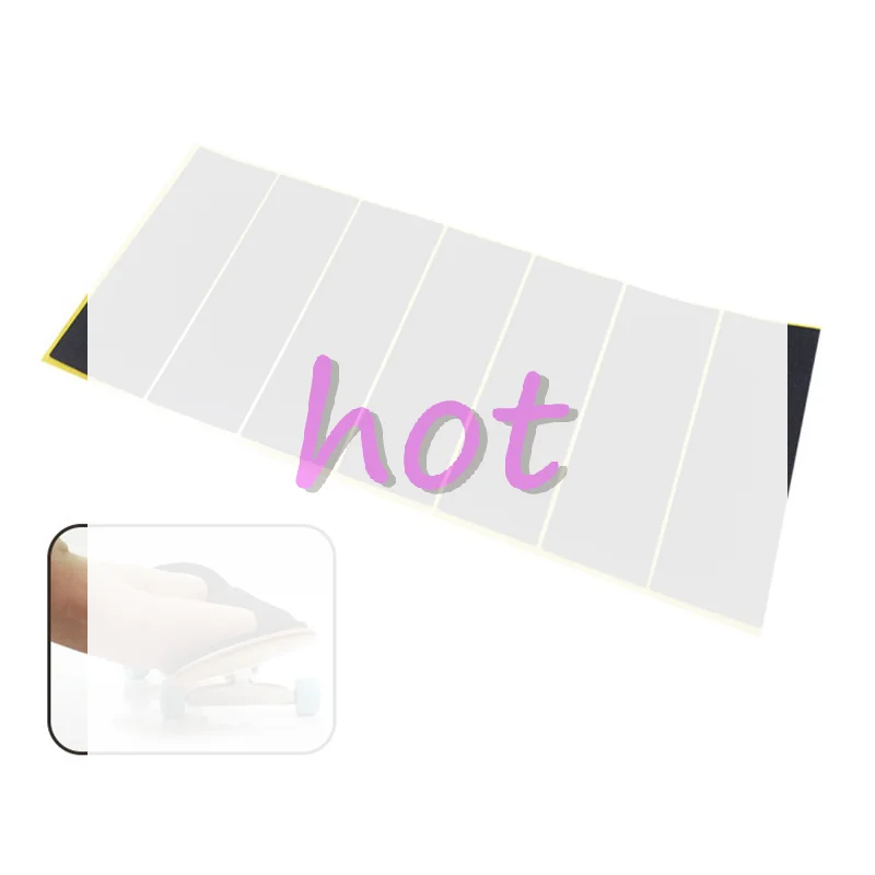 #10PCS New Wooden Fingerboard Deck Uncut Tape Stickers Black Foam Grip Tape Stickers
