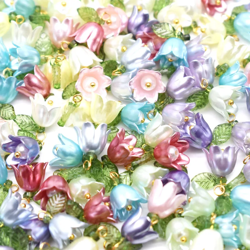50Pcs 11*17mm Lemon Leaf Resin Accessories Charms Pendants Handmade  Jewelry DIY Earring Necklace Keychain
