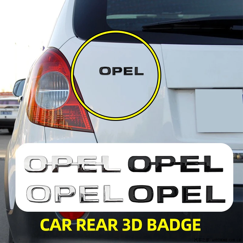 

ABS Rear Tail Trunk Emblem Car Letter Logo Fender Side Stickers For Opel Astra Insignia Mokka Zafira Corsa Vectra Antara Meriva