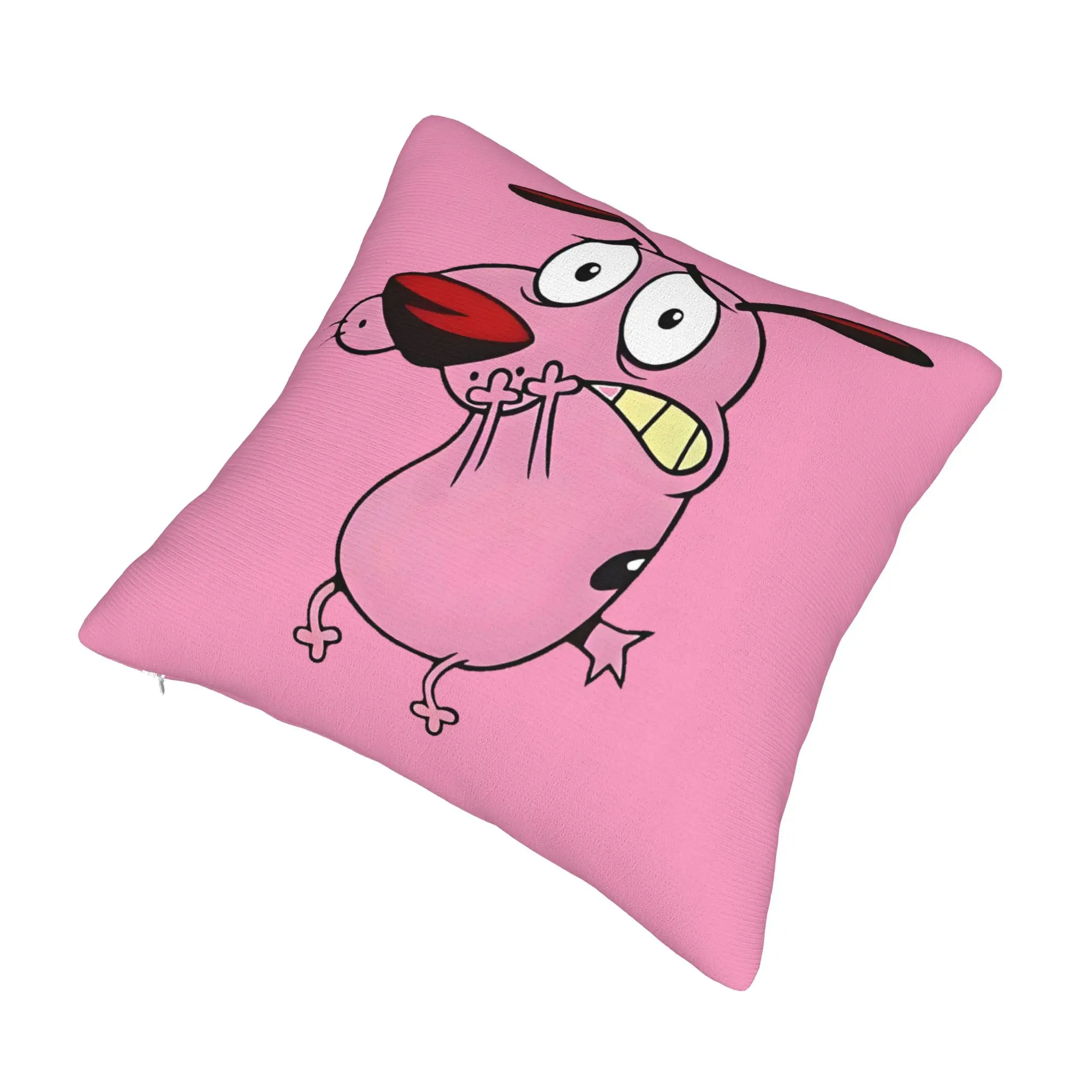 Cartoon Funny Cobarde Luxury Throw Pillow Covers Decoracion Salon Case Courage The Cowardly Dog Chair Cushion