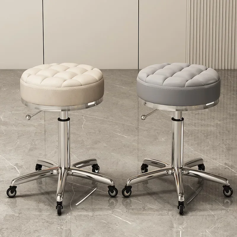 Hairdressing Stool Salon Tattoo Chair Liftable Barber Shop Chairs Stylis Rotatable Furniture Beauty Nail Pulley Chair Furniture