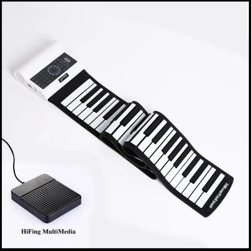 

Hand Roll Piano Foldable Soft Electric Digital Roll up Piano Keyboard Silicon Standard 61 Keys Piano