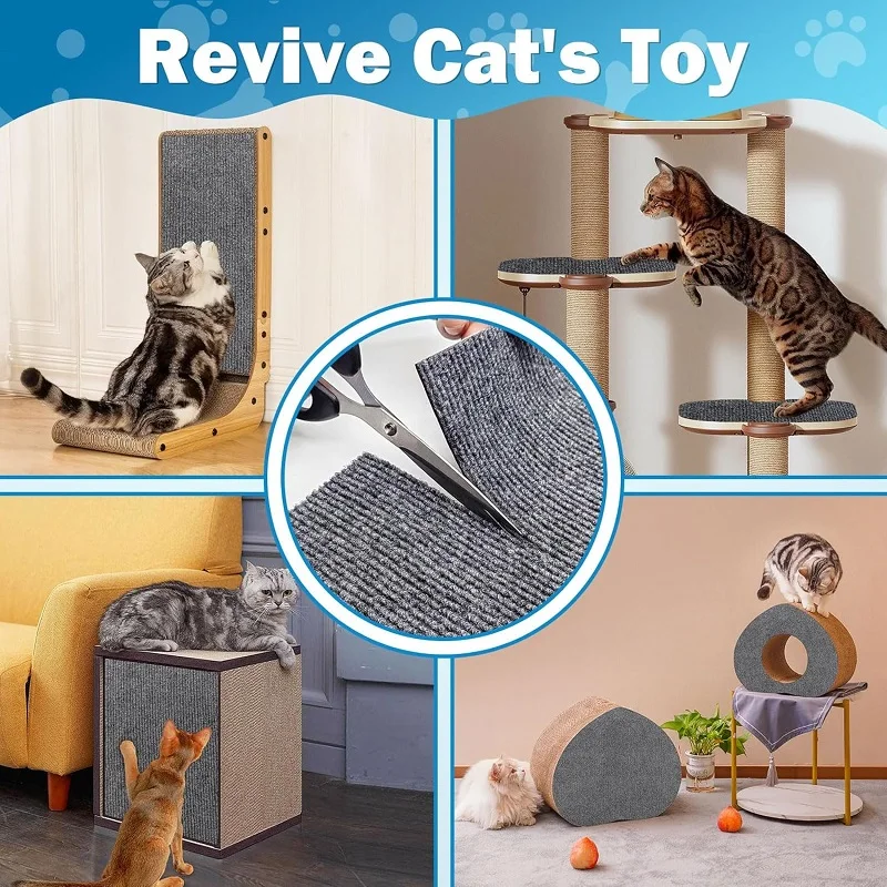 Katze Kratzmatte Bord Anti Katze Kratzer Sofa Selbstklebende Matte Trimmbare Katze Kratzbaum Teppich Möbel Schutz – Detail 6