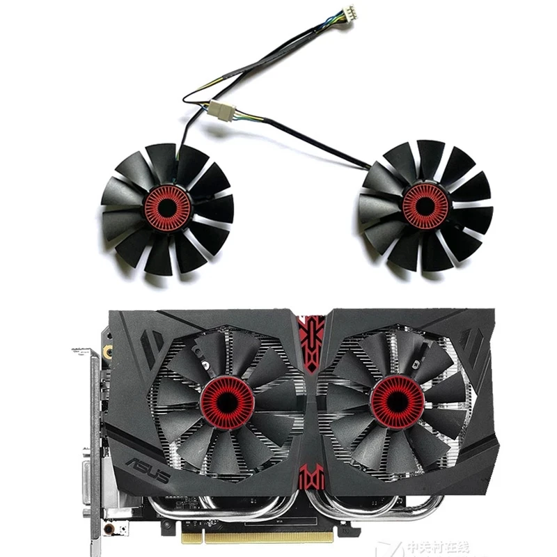 

Вентилятор для графической карты ASUS Strix GTX1060 1050 GTX960 GTX950 GTX750Ti R9 370