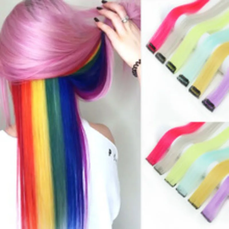 Яркая блестящая проволока для наращивания волос, радужная цвет волос, 94 см, лазерное золотое наращивание волос, блестящий яркий шелк, 18 цветов
