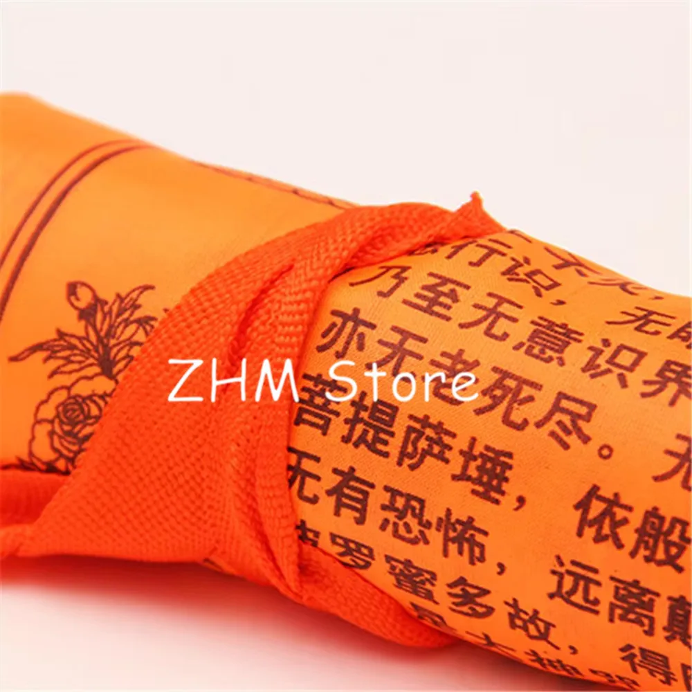Tibetan Buddhist The Prajna Paramita Sutra prayer flag Silk Colorful Print 6 Meters 21 pcs/string Religious Flags Scriptures