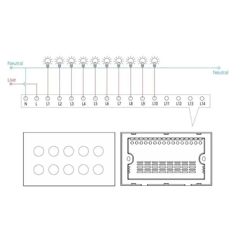 PHILE-WIFI Smart Touch Light Wall Switch Interruptor Glass Panel 8 Gang Tuya Smart Life For Alexa Google Home Easy Install White