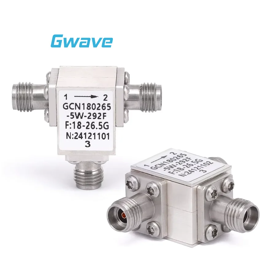 RF Circulator With 17dB Isolation 5Watts Power And 2.92mm Female For Use From 18GHz To 26.5GHz