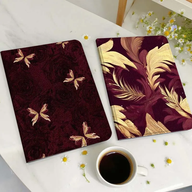 

Red Rose Butterfly Pattern Tablet Case For Huawei Honor MatePad MediaPad Air 5 6 7 11 V6 V7 V8 V9 X9 X8 T10 T10s C5e T5 Gift