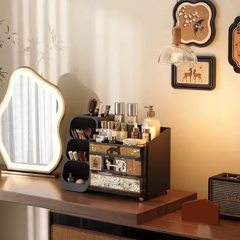 

Storage Box Dust-proof Desktop Countertop Drawer Type Premium Jewelry Dresser Skin Care Products Finishing Box