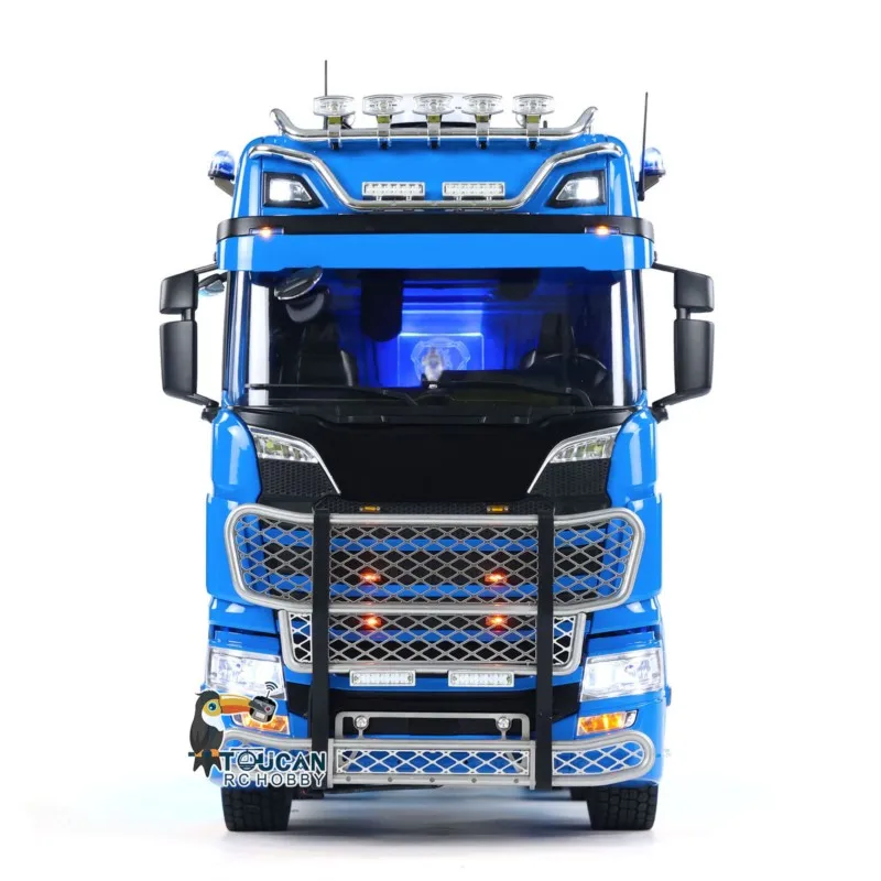 Nuovo 770S 1/14 8x8 RC Trattore Camion Telaio In Metallo FAI DA TE Camion di Controllo Remoto ST8 Batteria Luce Suono Fumo Finito Auto Veicolo