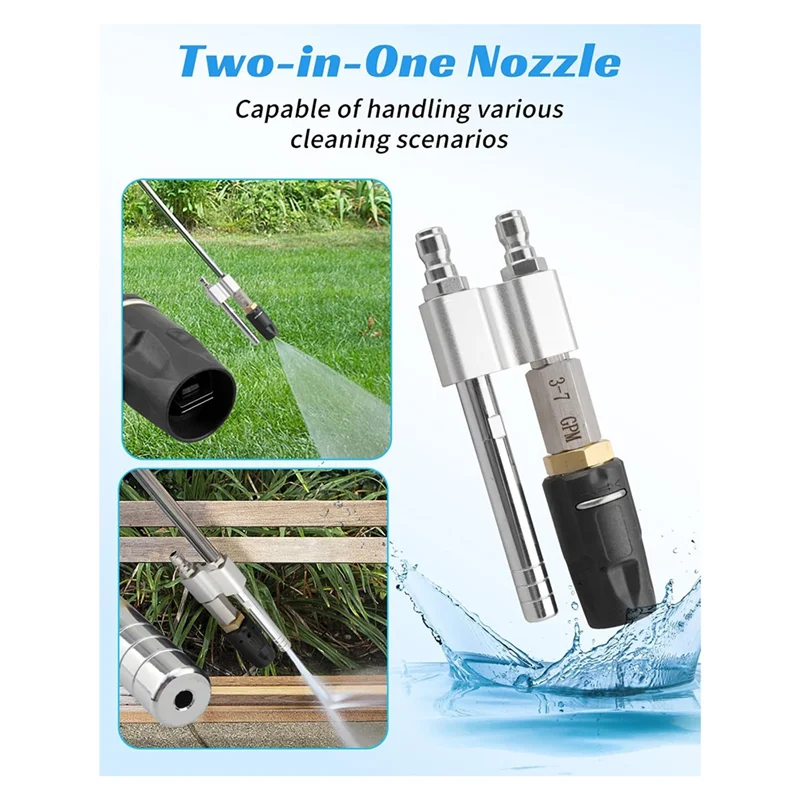 

J1UL1N Мойка высокого давления Химический наконечник M5 Поворотные насадки Насадка для мыла дальнего действия Мойные машины высокого давления Насадка для мыла дальнего действия