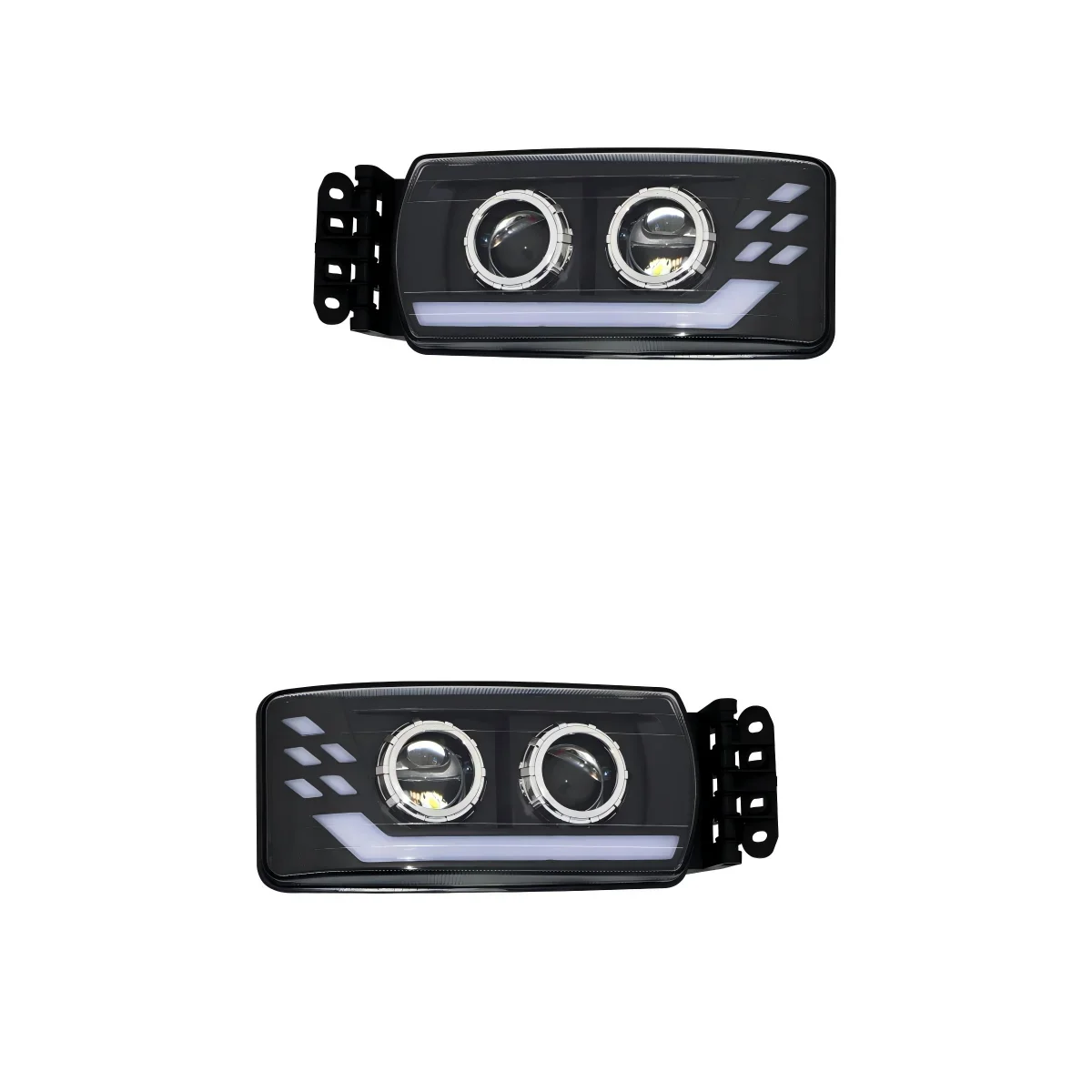 1 peça 24v farol de caminhão led completo para iveco stralis oe 5801571745 5801571746 caminhão resistente com lâmpada frontal drl lente dupla