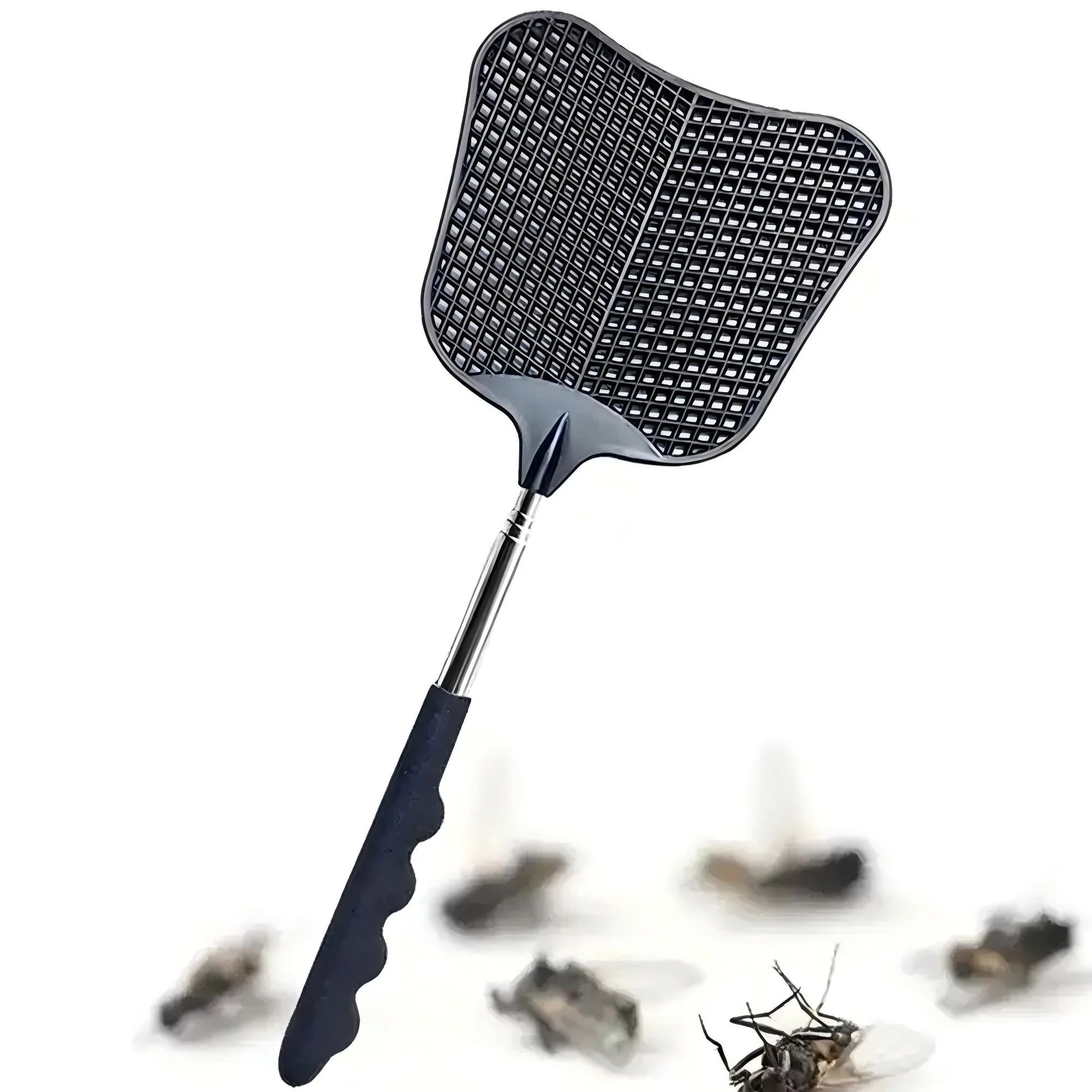 Teleskop-Fliegenklatsche, robustes Kunststoff-Fliegenklatschen-Set, Teleskop-Fliegenklatsche mit Edelstahlgriff für den Innenbereich
