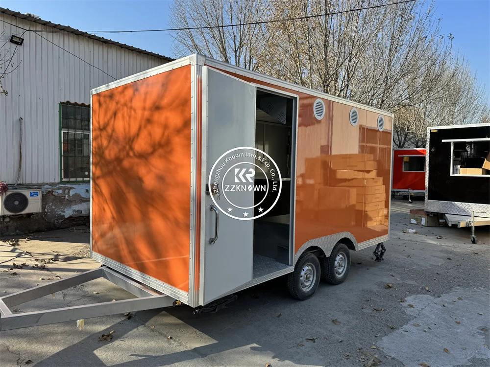 Concession Food Truck Street Pizza Snack Cart With Kitchen Equipments Mobile Food Trailer Street Restaurant Coffee Kiosk