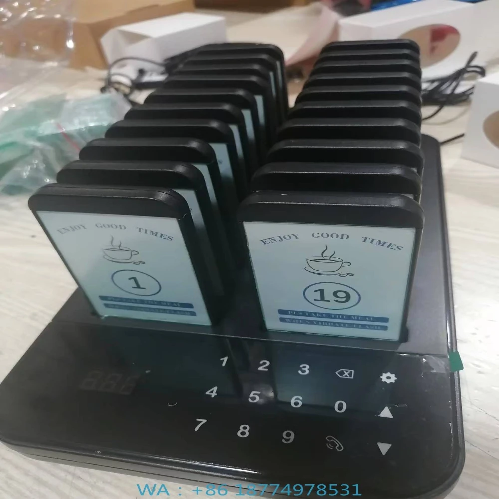Receivers Waiter Guest Queue Calling Pager Restaurante Restaurant Pager 20 Channel Wireless Calling System with 20