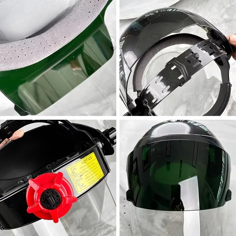 Durable mechanical parts Transparent welding polishing protective mask head mounted
