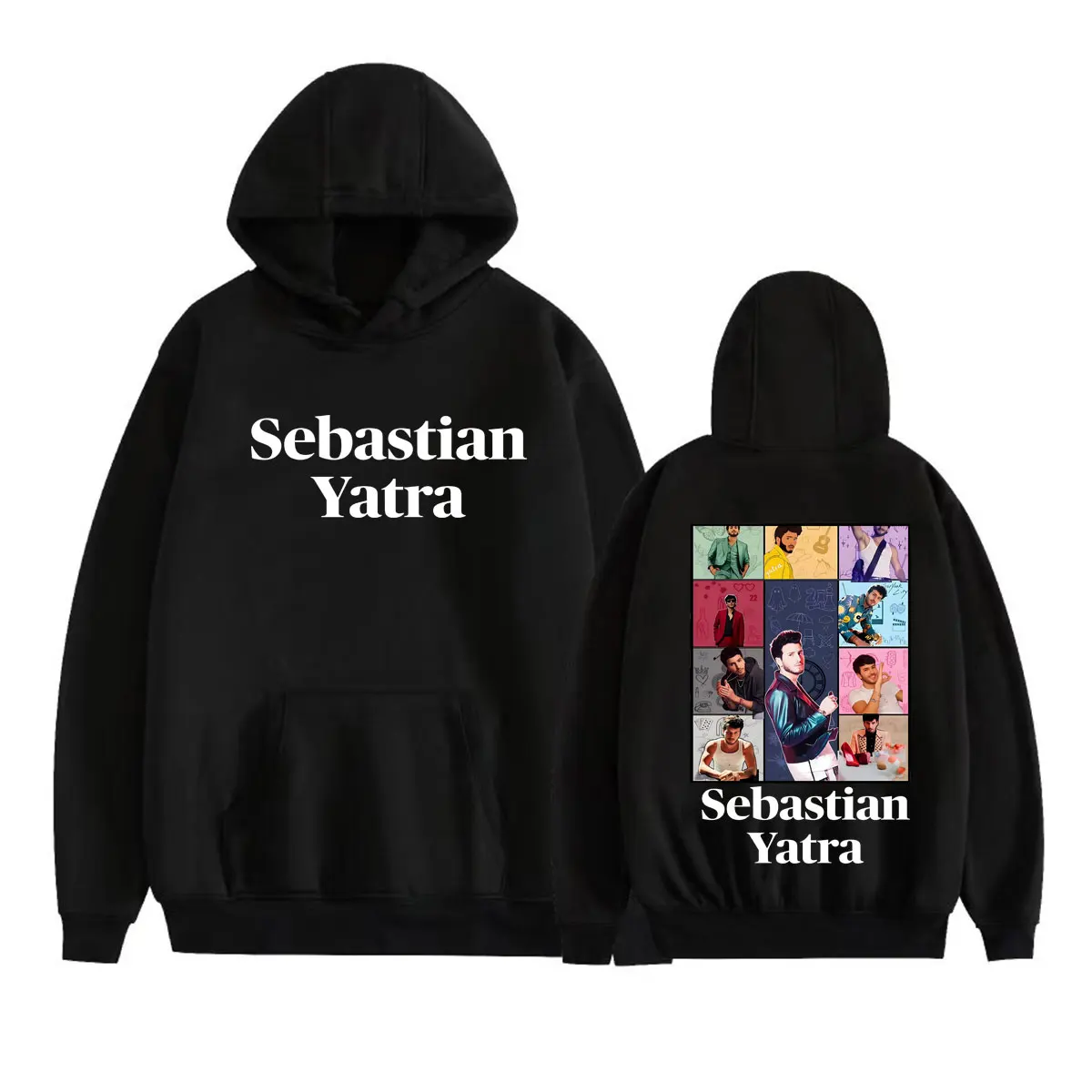 Sudaderas Vintage Sebastian Yatra Entre Tanta Gente Tour 2026 para Hombre y Mujer, Sudadera de Moda Urbana, Cómoda, de Manga Larga