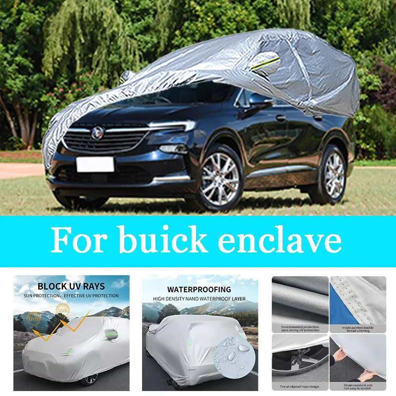 

Car Cover Outdoor Full Exterior Snow Cover Sunshade Waterproof Dustproof Protection with Reflective Strips for Buick Enclave
