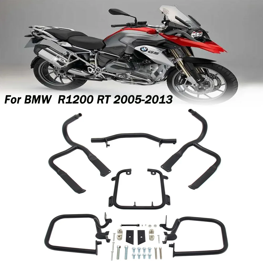 

R1200RT 05-13 Engine Guard Highway/Freeway Crash Bar Saddlebag Support Front/Rear Protector for BMW R 1200 RT 2005-2013