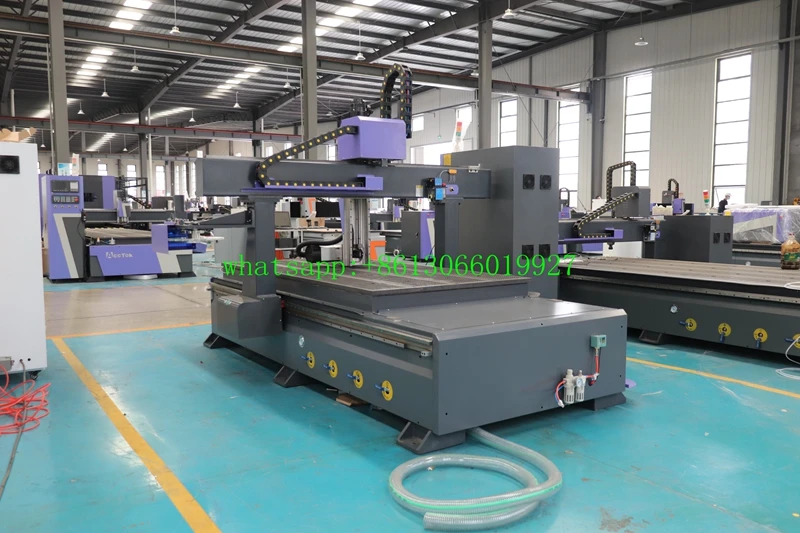 Swing head 4 axis cnc wood machinery atc 3d carver cnc foam cutting machine with rotary device