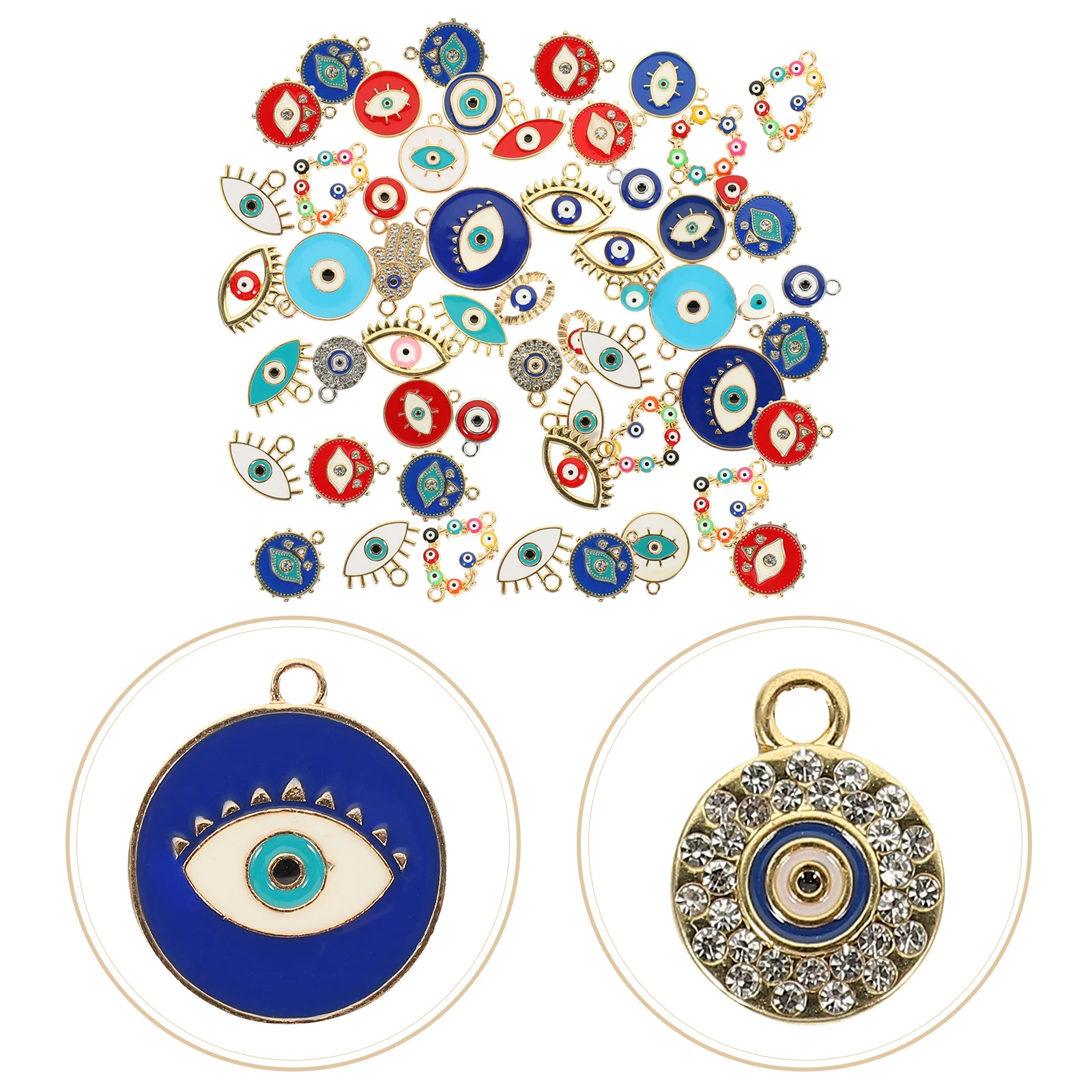 

40pcs Alloy Eye Pendant Charms Diy Connector For Jewelry Connector Pendants Making Necklace Bracelet Earring Accessories