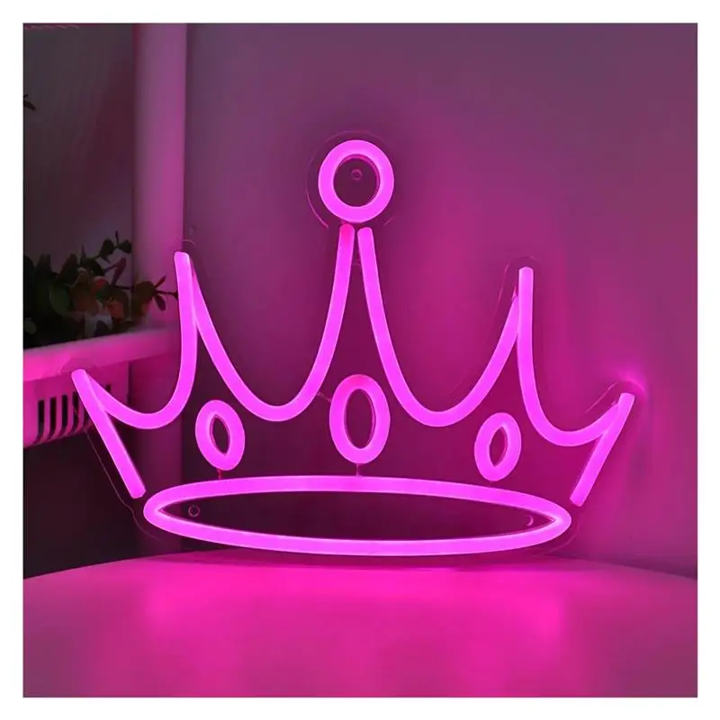 pink-crown-neon-sign-light-for-room-party-bar-club-pub-wall-art-decoration-usb-powered-294cm×219cm