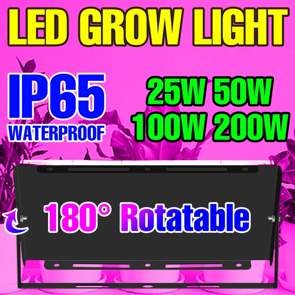 

Светодиодный светильник полного спектра для выращивания растений, гидропоника, лампа для выращивания растений 25 Вт, 50 Вт, 100 Вт, 200 Вт для помидоров, овощей, теплицы, палатки, коробка для выращивания