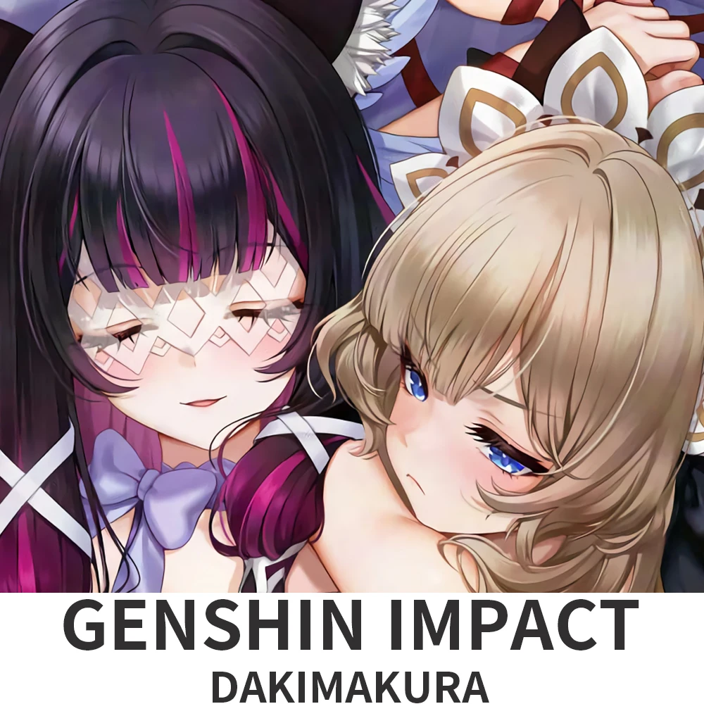 

Game Genshin Impact Puppet and Columbina Pillow Case Dakimakura Hing Fullbody Double-Sided Pillowcases Decorative Cushion Cover