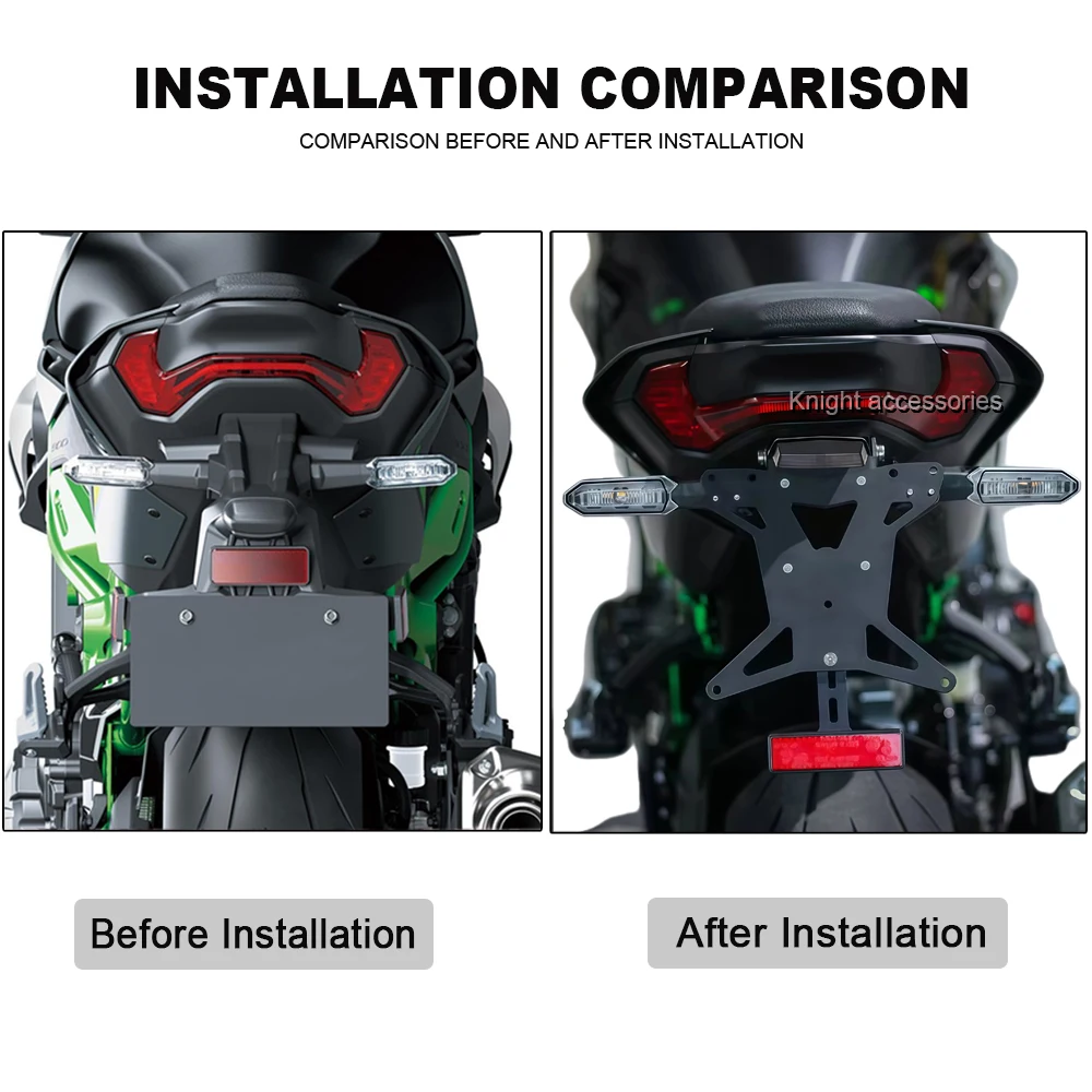 Baru Untuk Z900 Z 900 2025 CNC Aluminium Penyangga Plat Nomor Belakang Motor, Tail Tidy Fender Eliminator dan Penyangga Plat Nomor