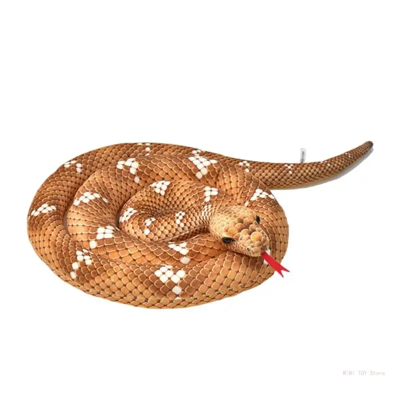 Jouet farces serpent surdimensionné, animaux en peluche pour adultes, figurine serpent en peluche d'halloween, farces