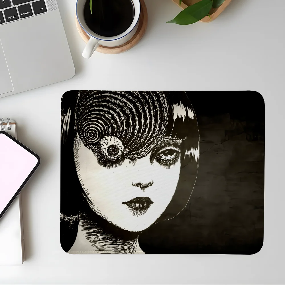 Anime Junji Ito Tomie Mouse Pad Gaming Esports Mousepad Laptop Computer Locking Edge Office Desk Mat Rubber Small Anti Slip Pad