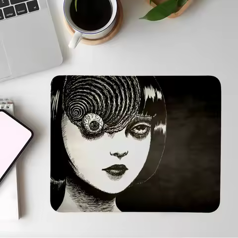 Anime Junji Ito Tomie Mouse Pad Gaming Esports Mousepad Laptop Computer Locking Edge Office Desk Mat Rubber Small Anti Slip Pad