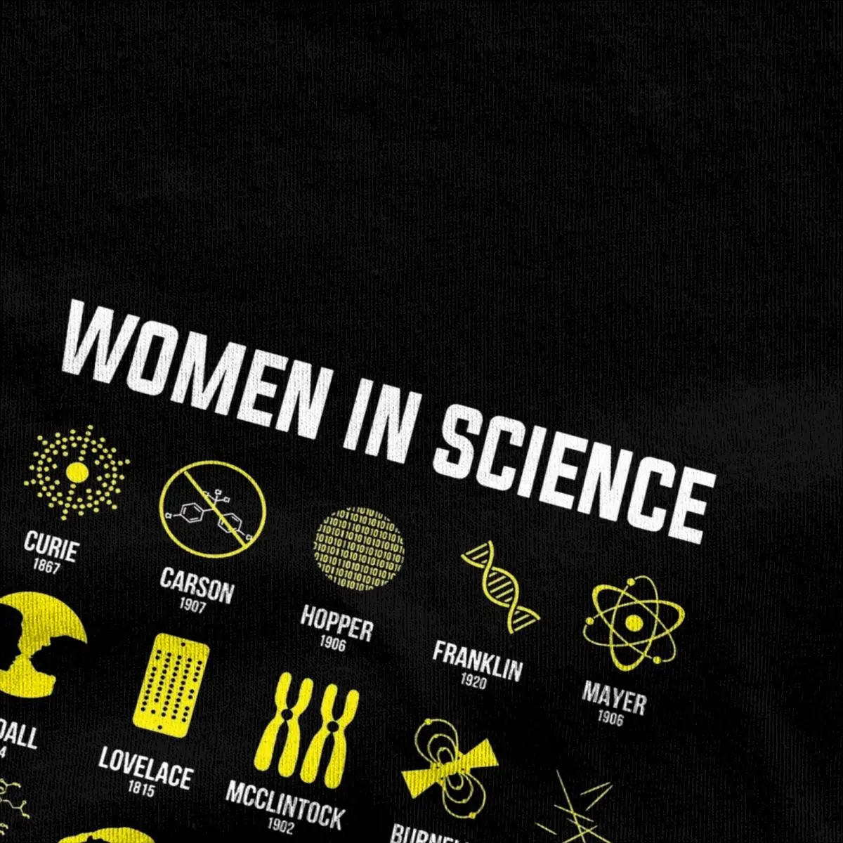 Women In Science T Shirt Men Women\'s 100% Cotton Unique T-Shirts Crew Neck Science Chemistry Physics Scientist Tops Summer