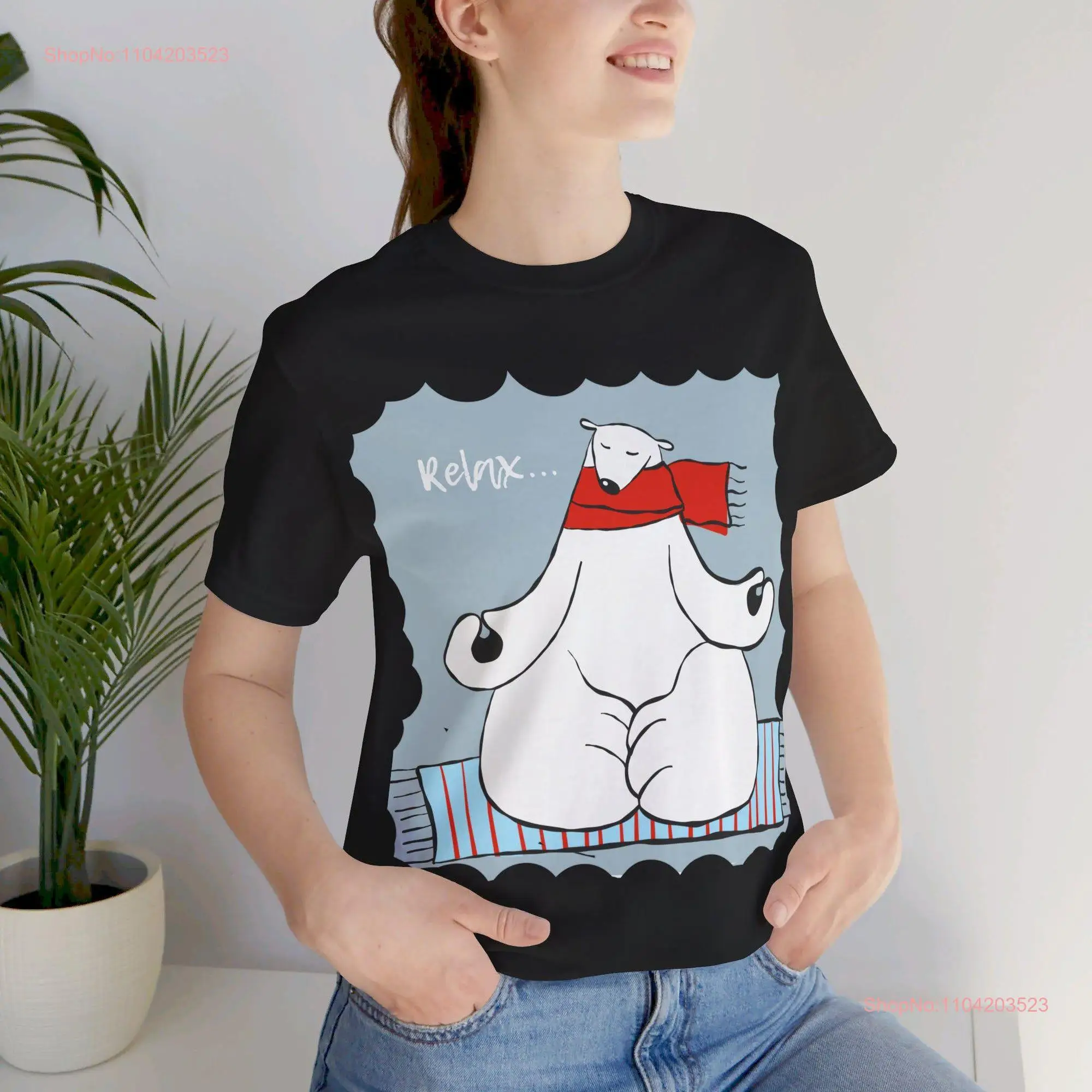 Polar bear doing yoga T Shirt time Funny graphic design long or short sleeves