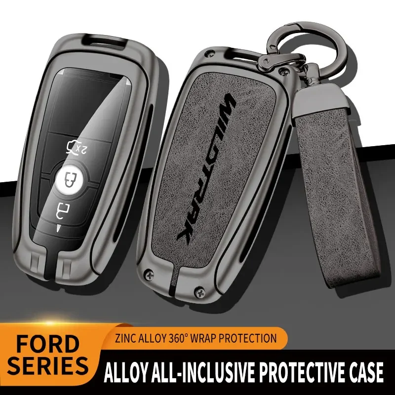 Funda de llave remota de coche de aleación de Zinc para Ford Ranger Wildtrak Protector de Control remoto para Ford Ranger Wildtrak accesorios de cubierta de llave