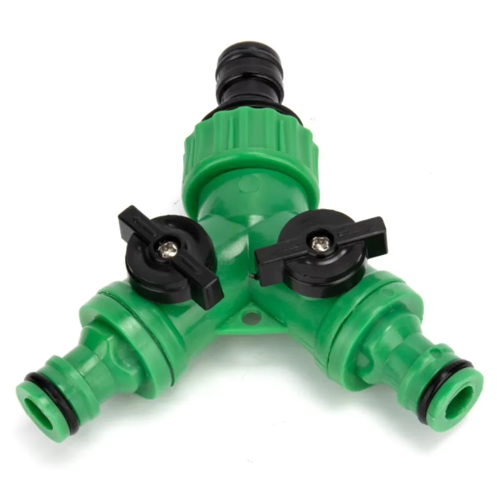 4/6 Soft Water Hose with Switch Y-Type Valve, Three-Way Diverter Connector Garden Faucet Adapter, Suitable for Plantation Garden Irrigation Accessories