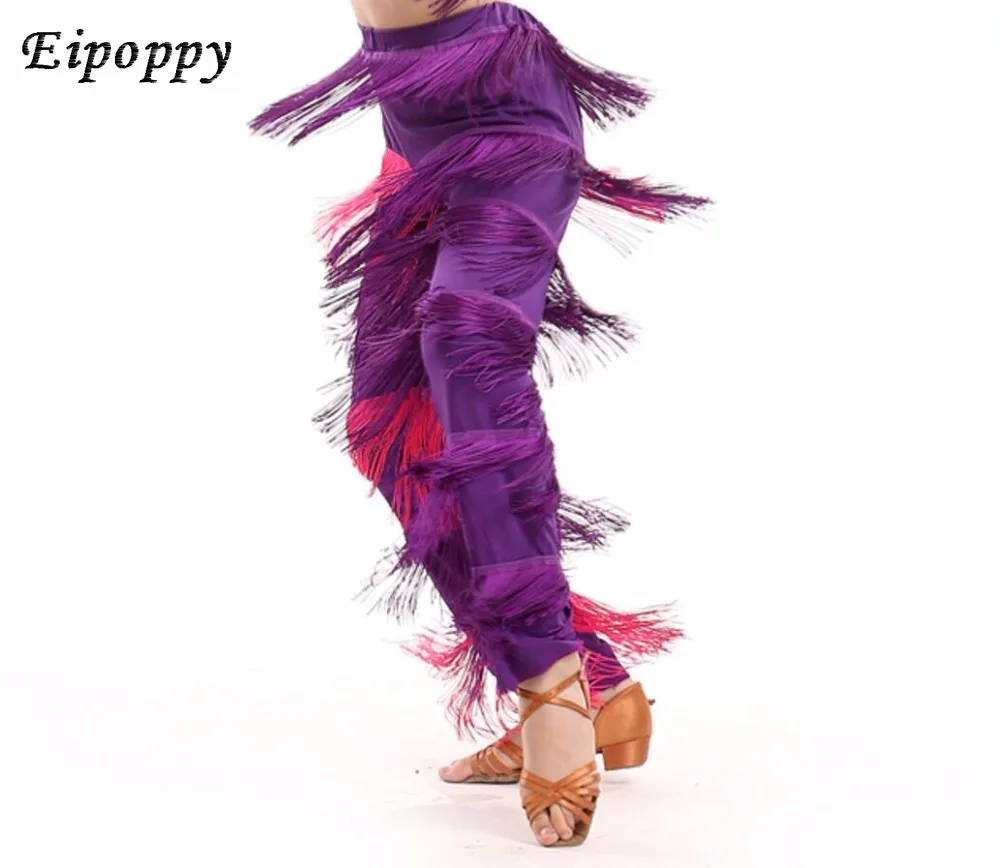 New Arrival Samba tassel Latin dance costumes Girls Salsa ballroom Fringe  dance Pants costume Adult Ballroom dancing dress