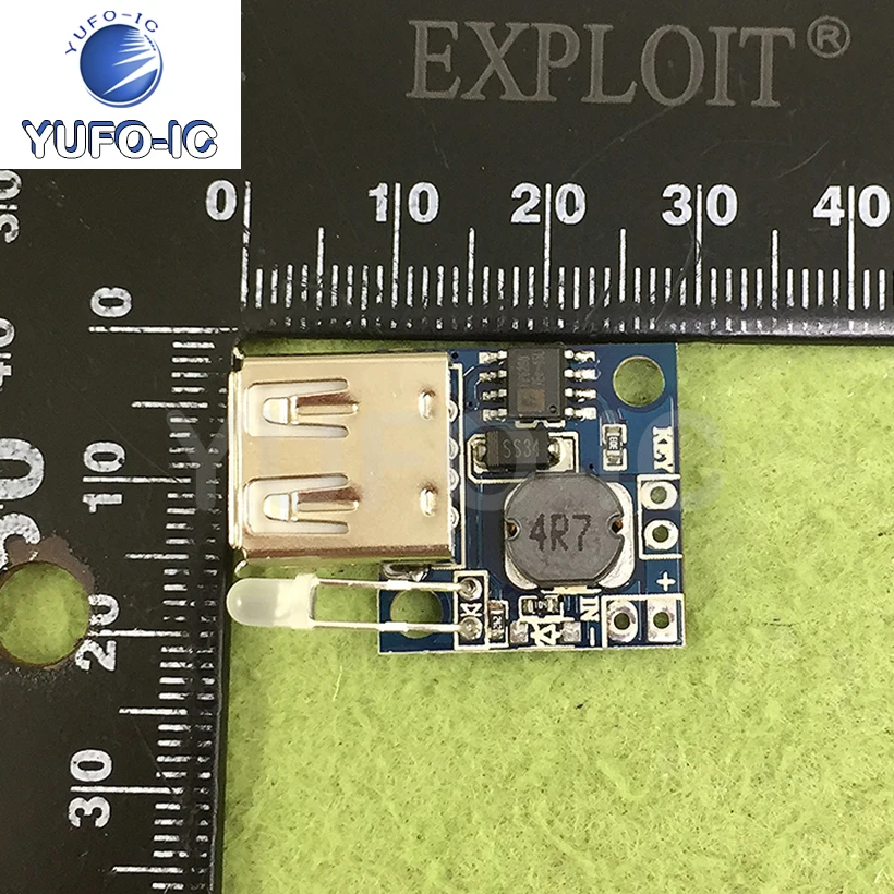 Free Ship 1PCS Mobile Power Bank With Power Indicator 3A High Efficiency Inverter Board DC-DC Boost Module Ultra-Small