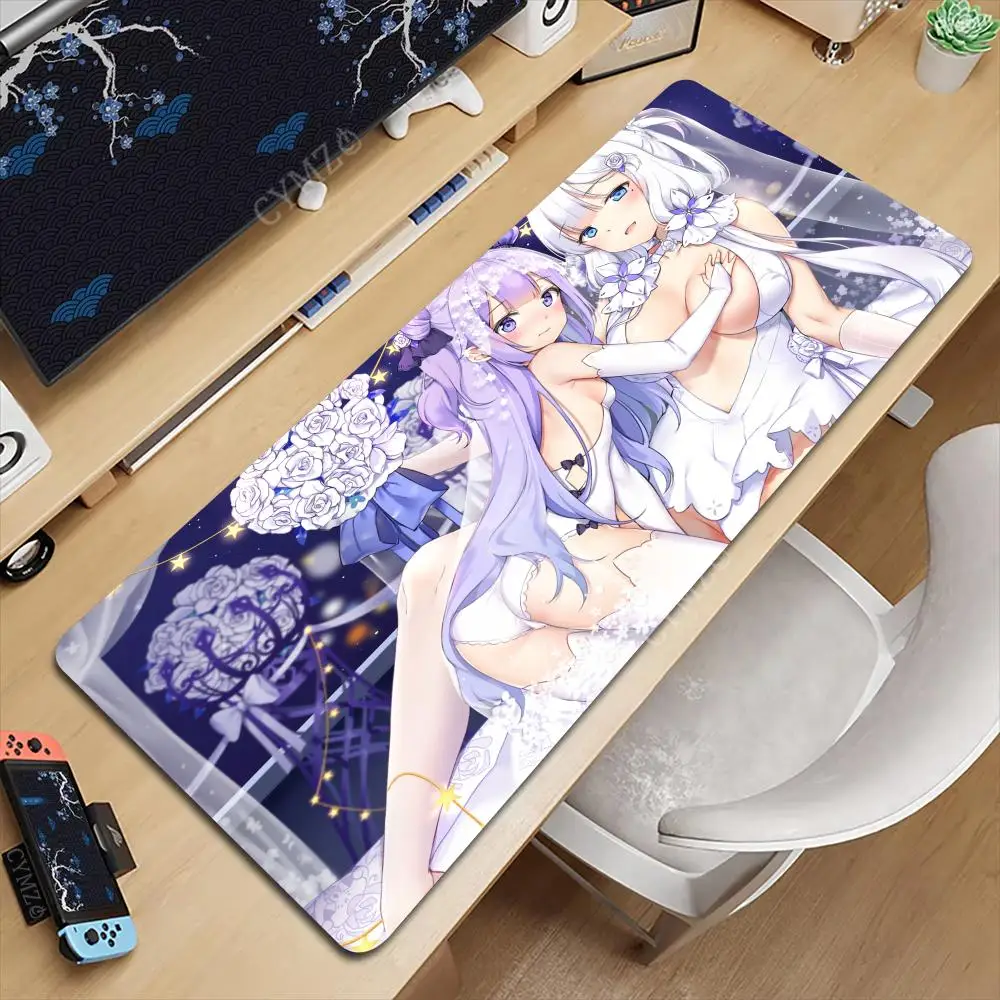 Alfombrilla de ratón con tema de chica sexy de Anime, alfombrilla de escritorio, alfombrillas para juegos, accesorios de escritorio, teclado, alfombrilla hentai para pecho grande y nalgas