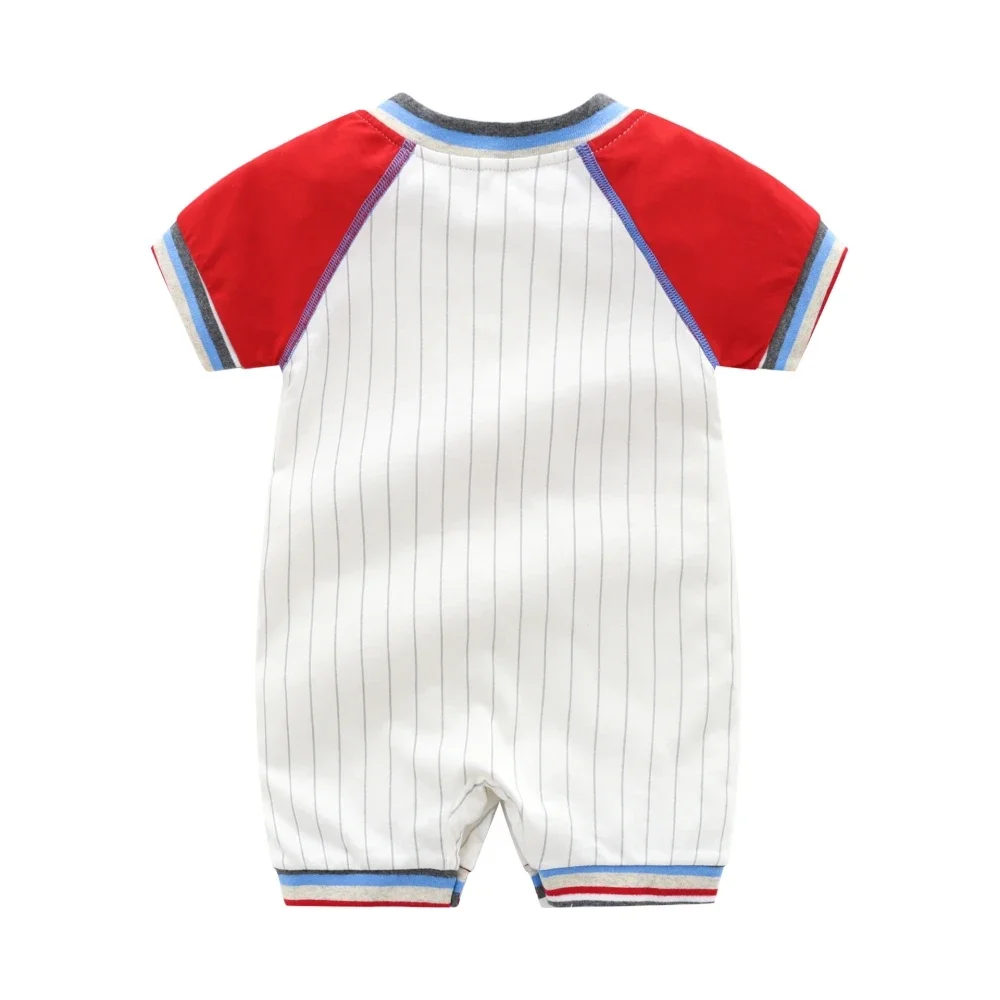 2024 Summer Comfortable baby jumpsuits clothes 0 to 12 months boys bodysuit Onesie overalls sports short sleeve cotton rompers